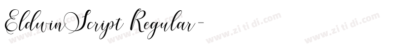 EldwinScript Regular字体转换 EldwinScript Regular字体转换
